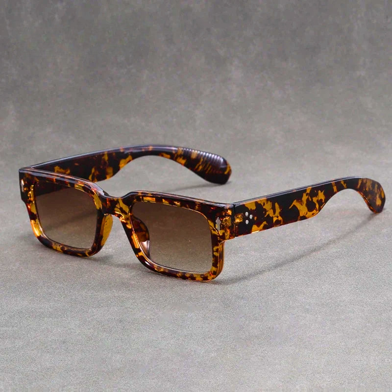 Retro rectangular sunglasses with full UV protection and scratch-resistant lenses for timeless style