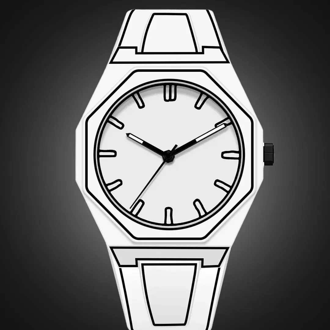 Phantom Arc Watch bold 3D outline design silicone strap 3ATM water-resistant trendsetter timepiece