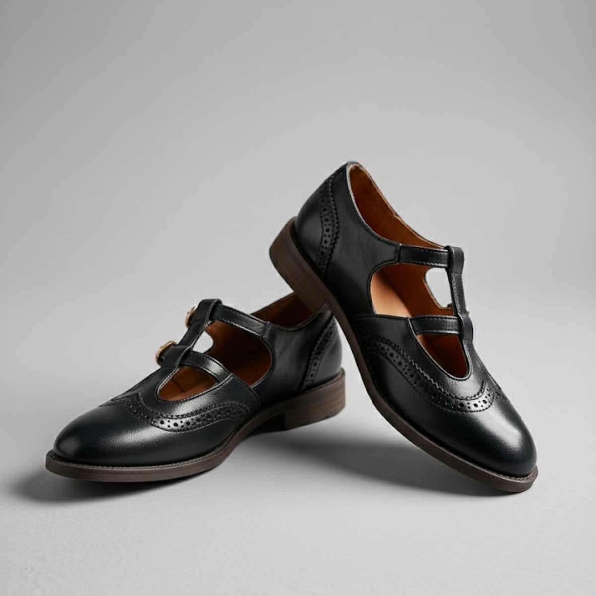 Women’s Classic Mary Jane Shoes – Low-Heel Buckle Flats