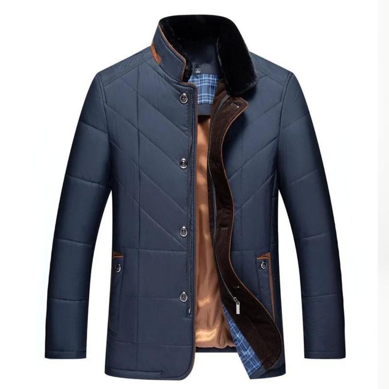 Men's wool blend collar coat modern fit warm elegant dark tailored everyday luxury outerwear
