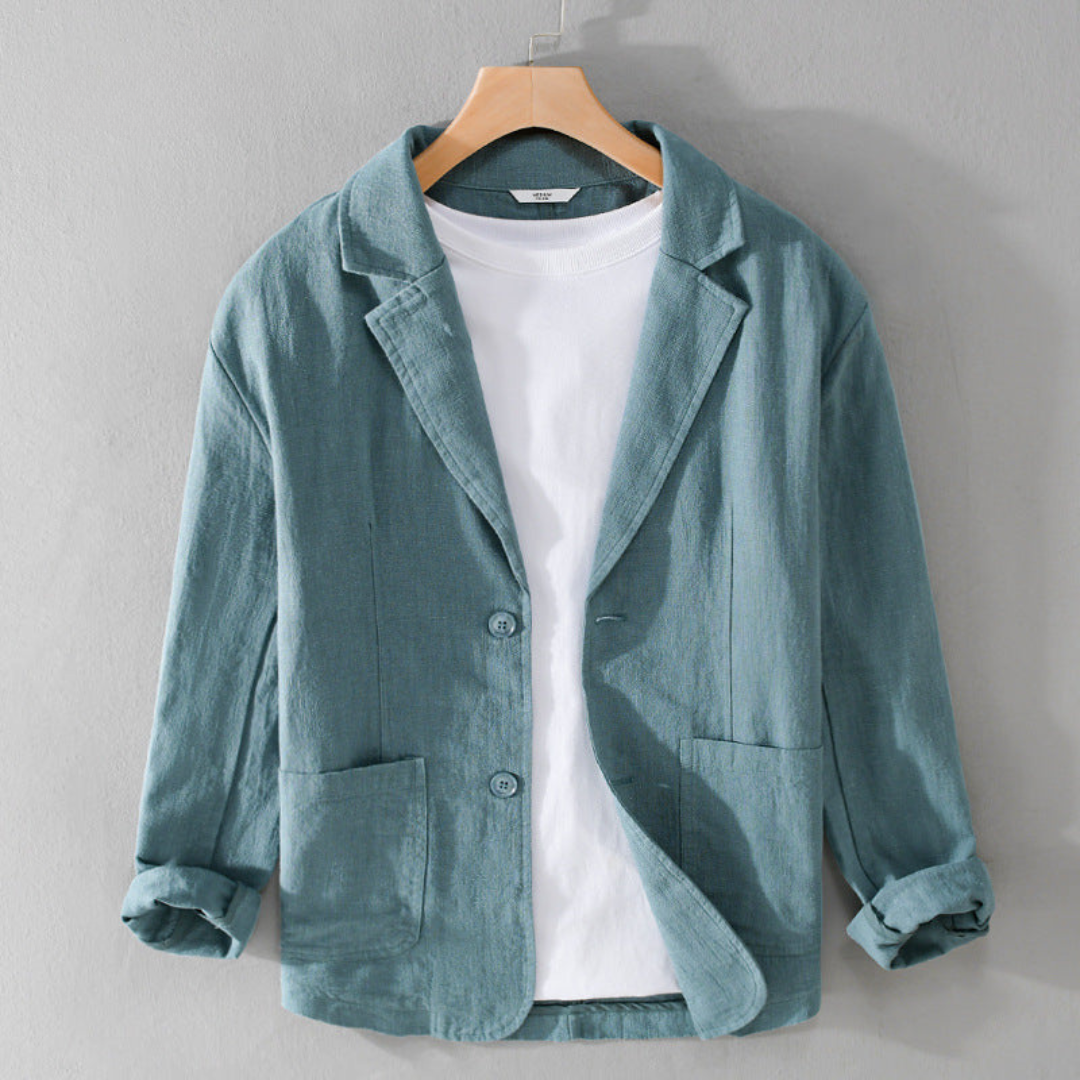 Men's relaxed fit casual blazer single-breasted long sleeve smart casual everyday style