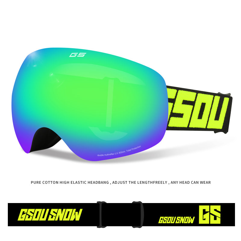 Gsou Snow Kid's Ski Goggles For Snow Snowboard Snowmobile Skate Anti Fog Uv Protection Otg Over Glasses - Urbann-Vibe