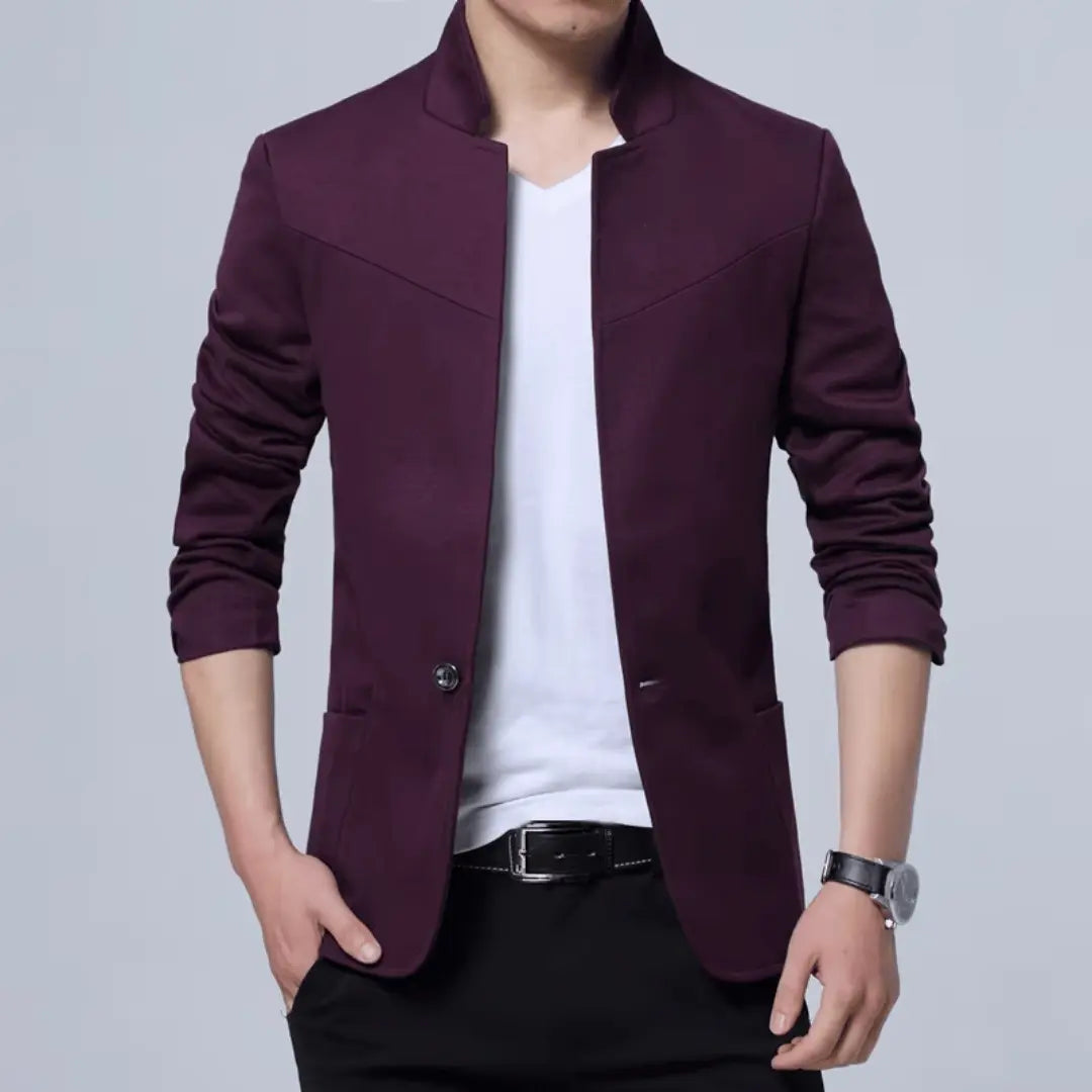 Andrew Executive Blazer slim tapered cut navy professional boardroom blazer with breathable comfort fabric