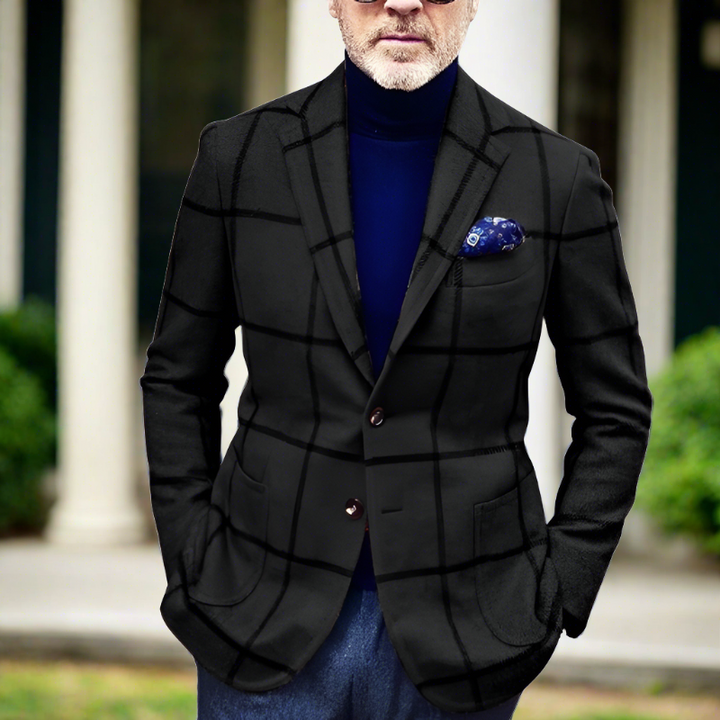 Darnell men's elegant checked blazer versatile slim-fit silhouette for formal and casual wear