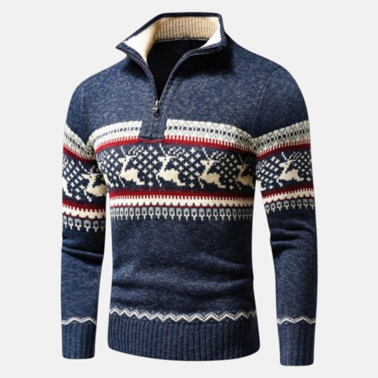 Men's cotton winter sweater regular fit with distinctive textured pattern for cold weather everyday style