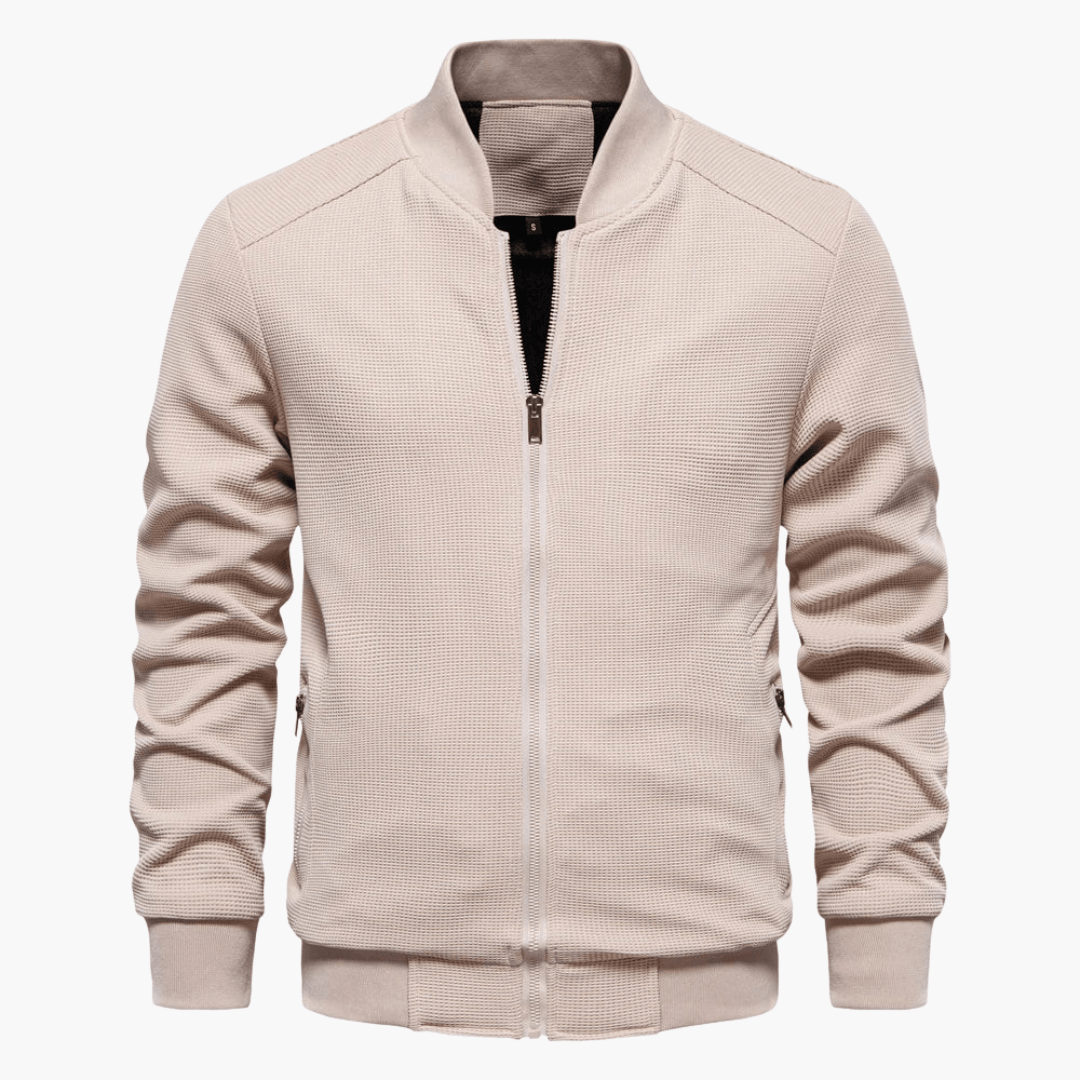 Men's premium tailored jacket in neutral tone, versatile office-to-casual style with modern slim fit