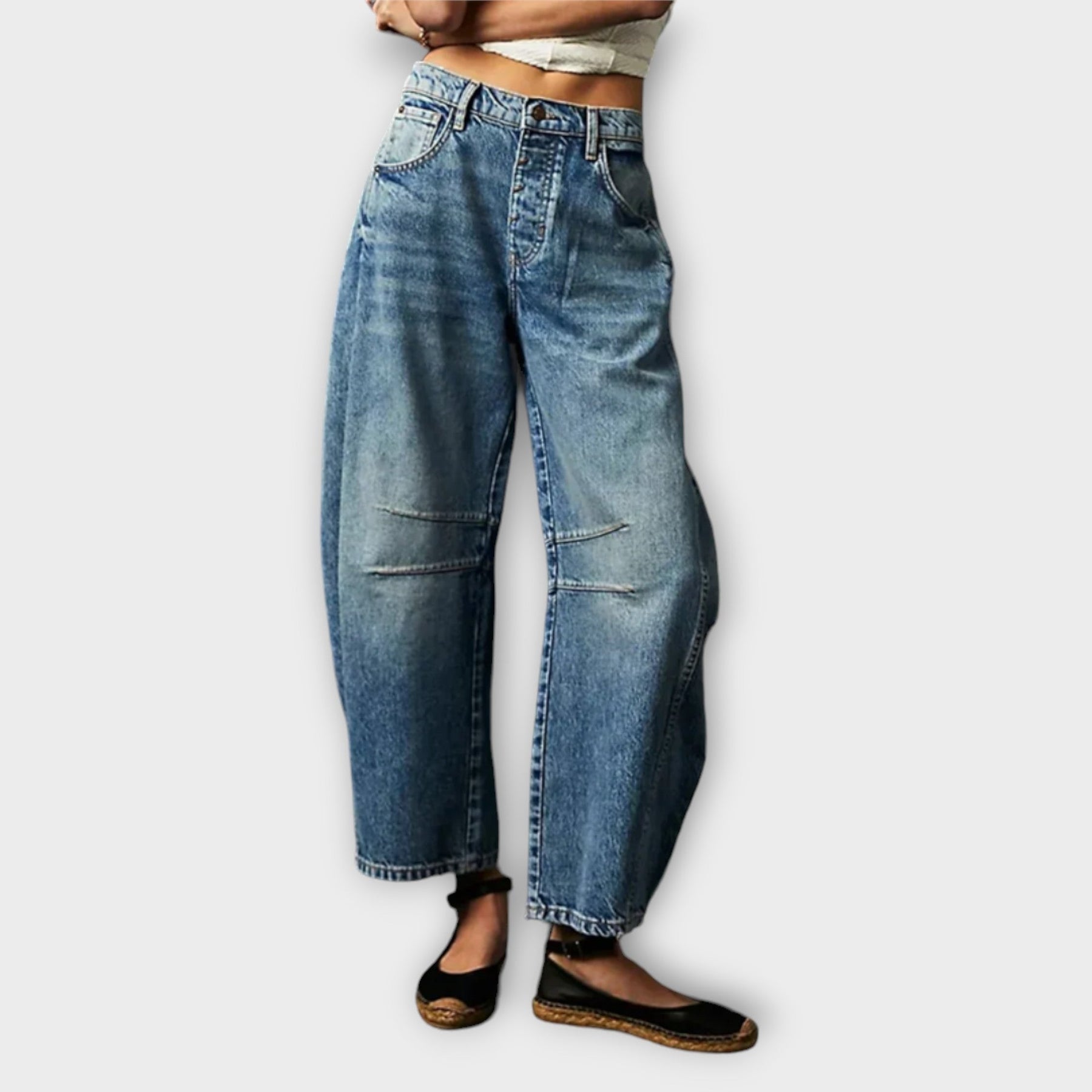 Women's Hannah relaxed fit denim jeans loose silhouette durable fabric casual everyday style