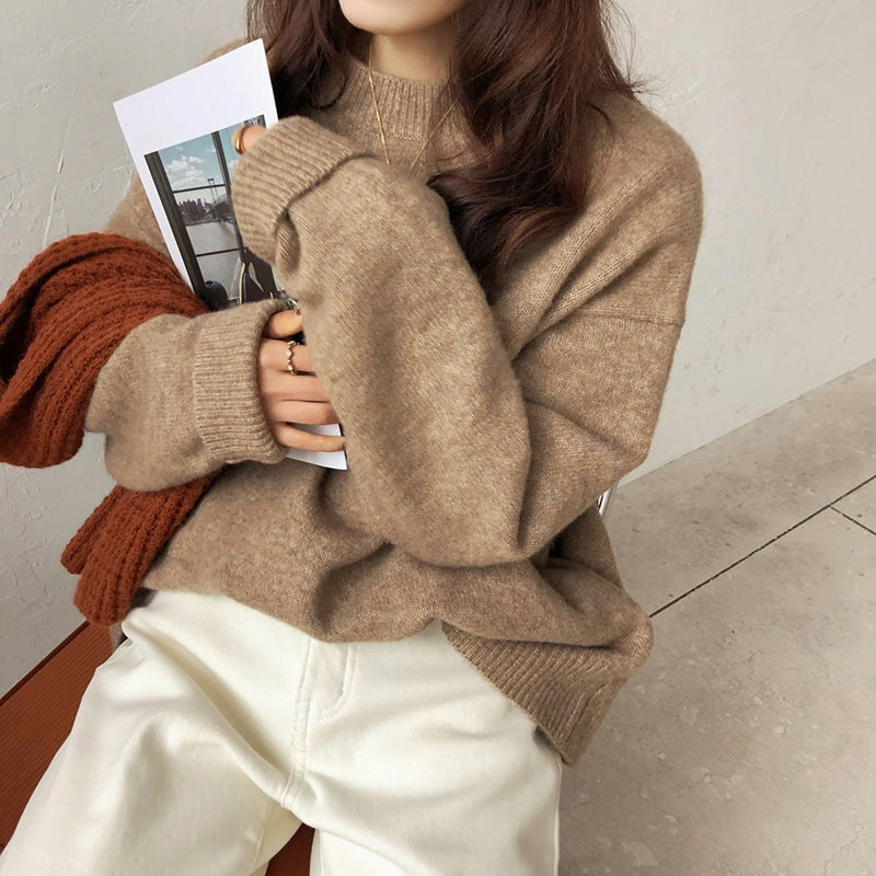 Urbann-Vibe drop shoulder pullover sweater relaxed casual fit pill-resistant knit everyday comfort