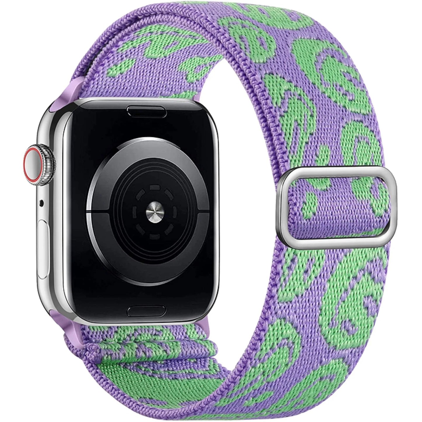 Pop Nylon Apple Watch band ultra-soft stretch nylon bold expressive prints breathable adjustable fit