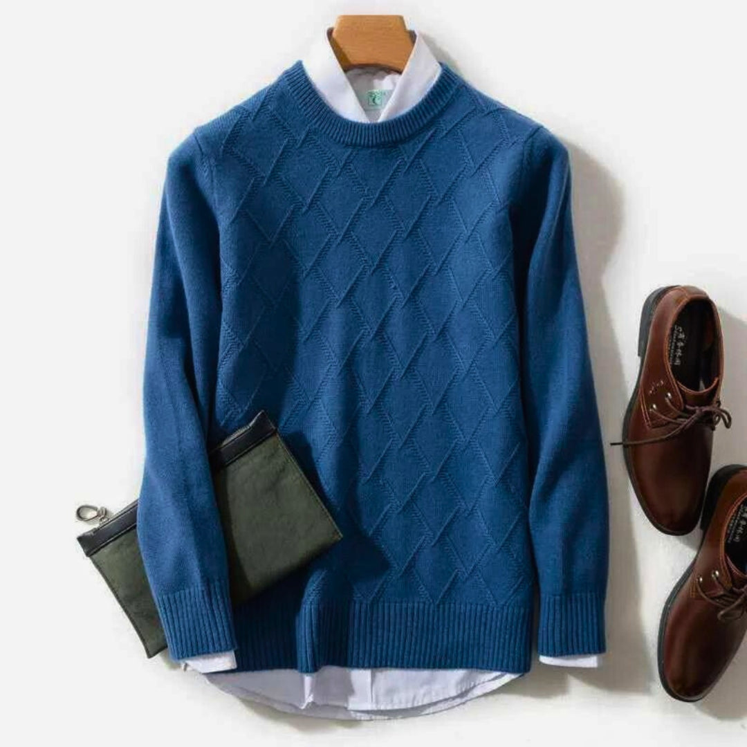 Seldon lightweight cashmere crewneck sweater soft neutral tone everyday luxury layering piece
