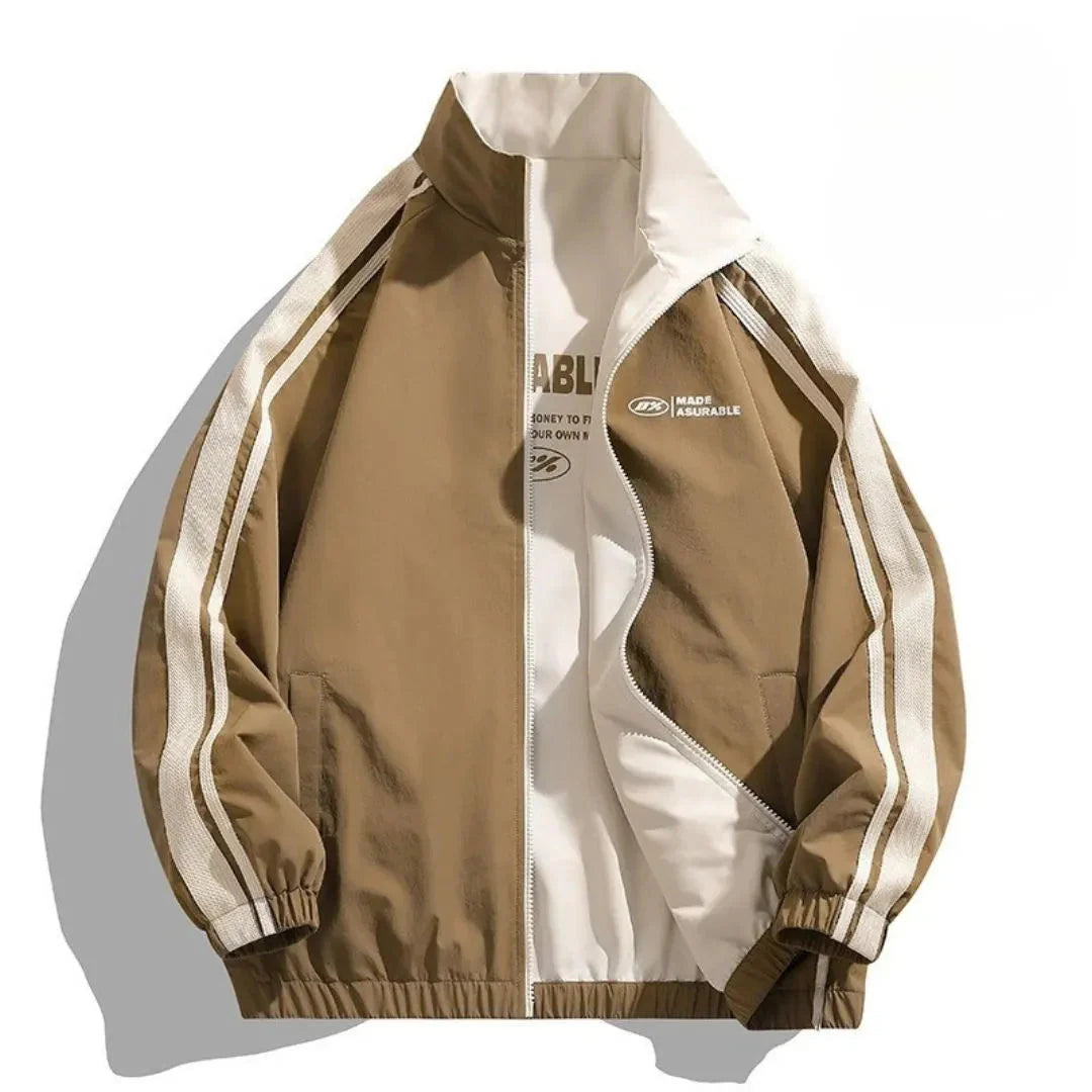 Enzo reversible track jacket lightweight windproof two-sided design for active lifestyles