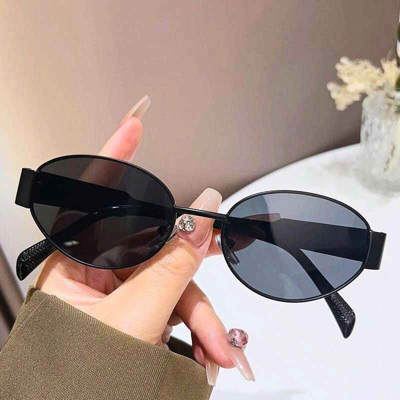 Rhyse Shades metal oval sunglasses with 100% UV protection sleek contemporary frame