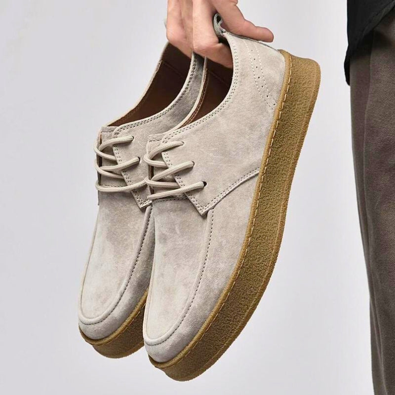 Tiven genuine leather Oxford shoes brown versatile cushioned insole casual professional everyday wear