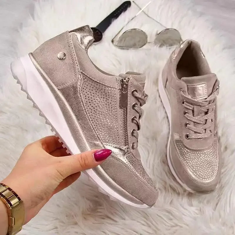 Julia orthopedic casual shoes in neutral tones with all-day support and polished slip-on silhouette