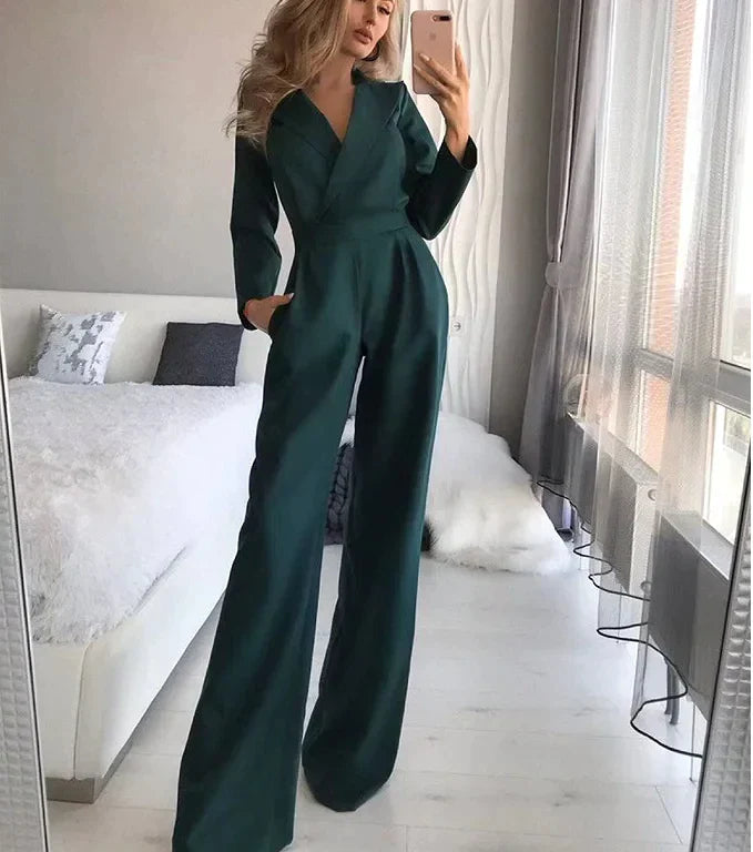 Elegant black Alva Lolita jumpsuit with timeless silhouette and glamorous evening styling for women