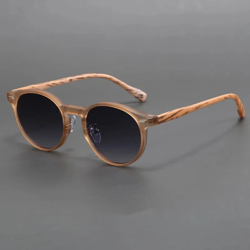 Lumiere unisex sunglasses imitation wood frame scratch-resistant UV400 lenses timeless everyday style