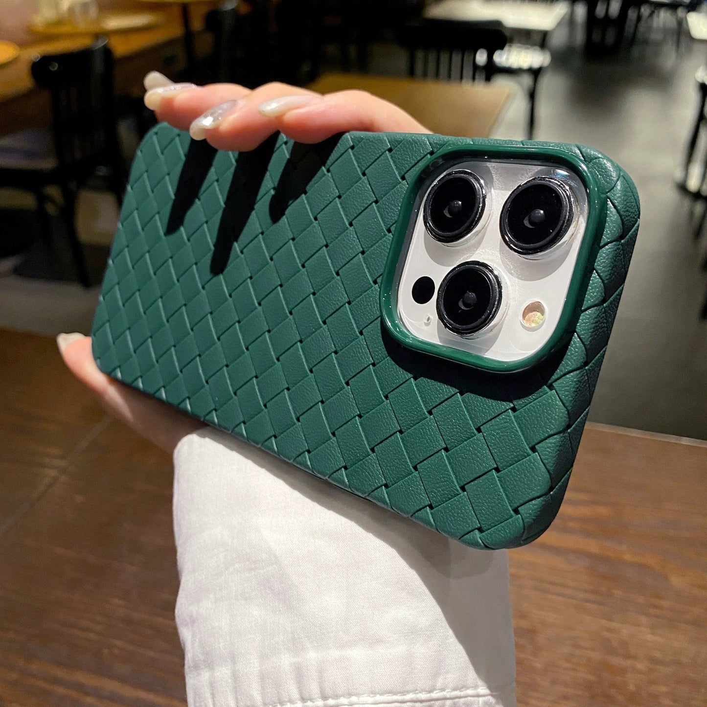 VeraGuard Woven Series iPhone case slim TPU silicone premium textured weave non-slip elegant protection