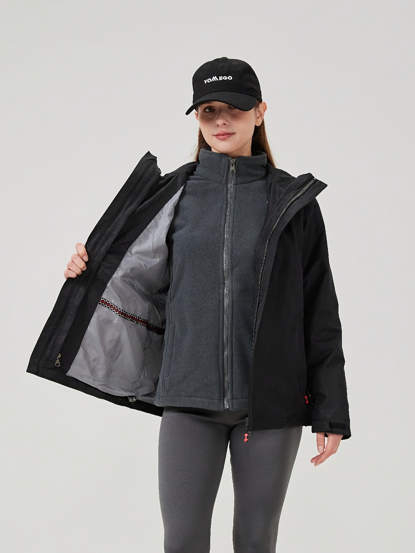 Women's lightweight winter ski jacket structured fit versatile outdoor cold weather essential