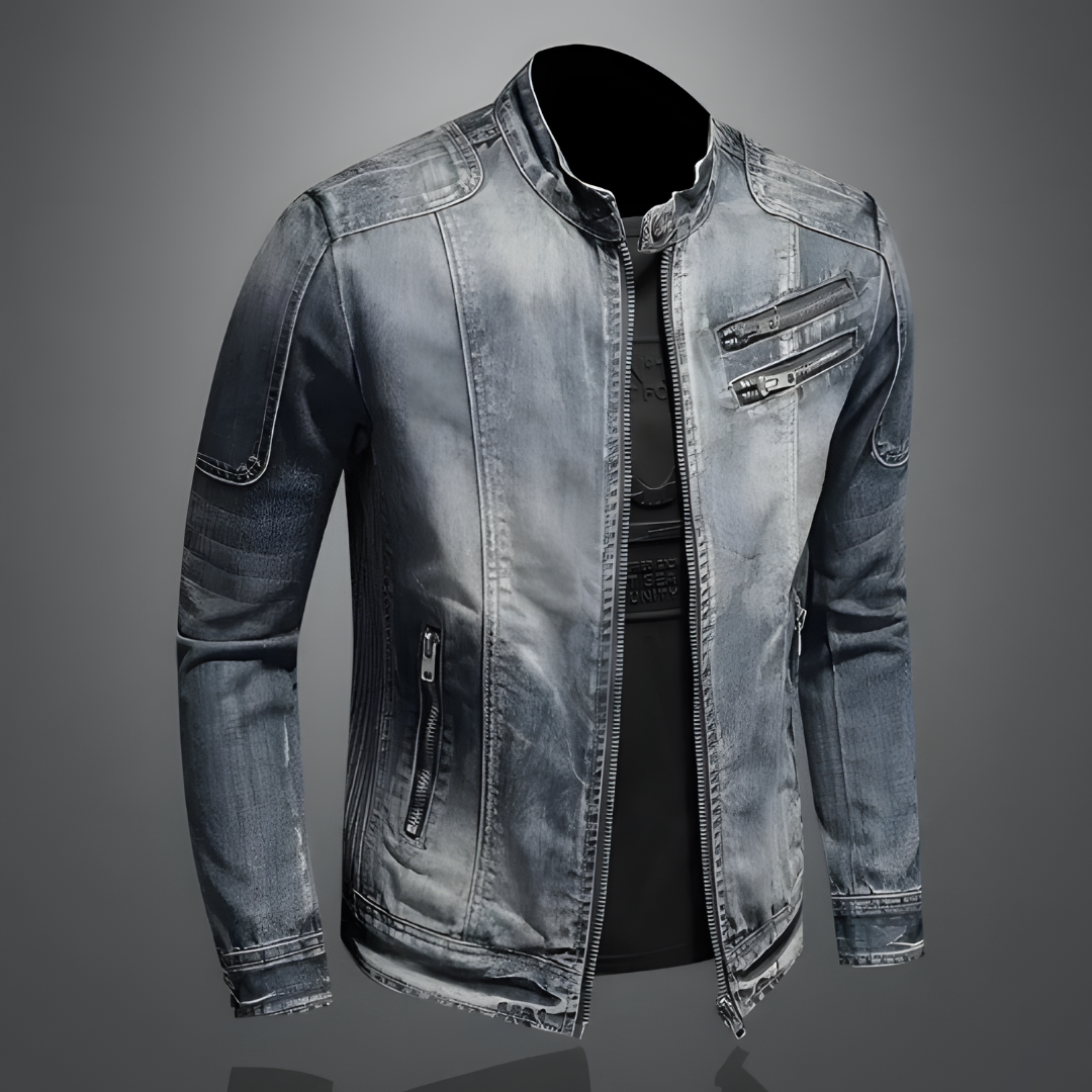 Dixon men's fitted casual jacket with elegant high collar in timeless modern style for everyday wear
