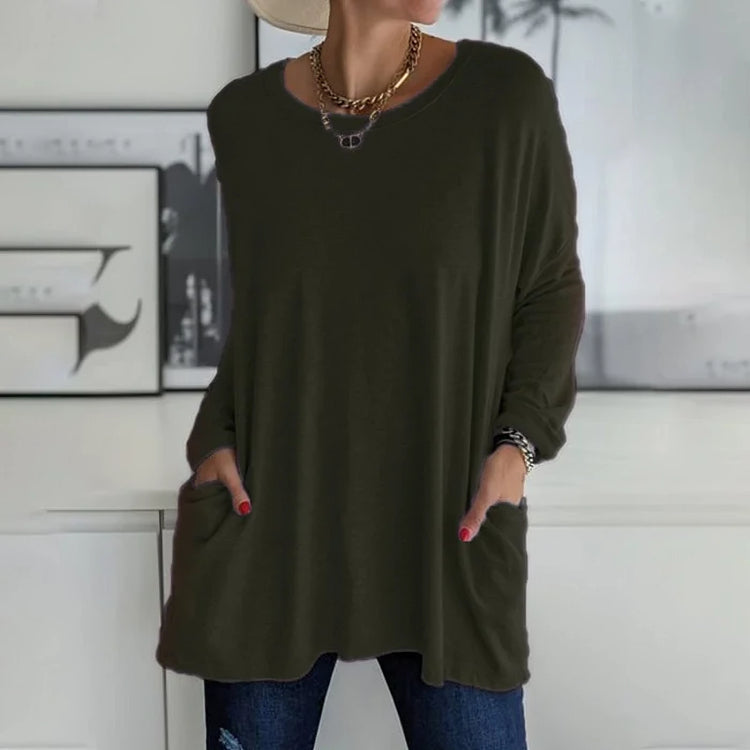 Women's cozy pullover sweater soft knit fabric lightweight versatile layering everyday comfort