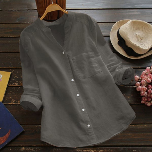 Women's Sophie linen cotton casual shirt breathable soft everyday top relaxed modern silhouette