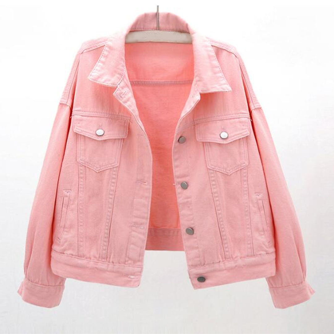 Women's relaxed casual jacket elegant button closure versatile everyday layer for work and city wear