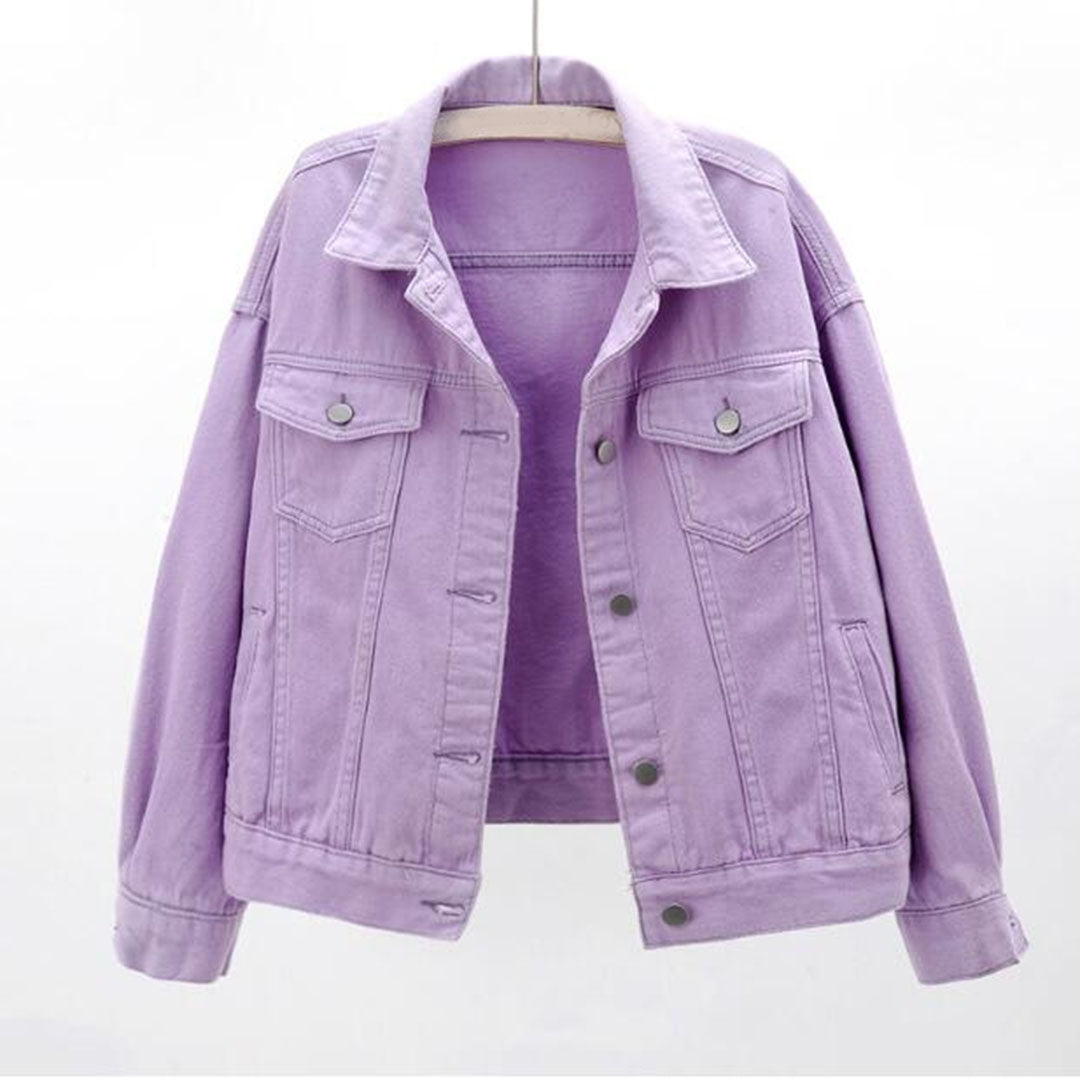 Women's casual jacket relaxed fit elegant button closure versatile polished layer everyday wear