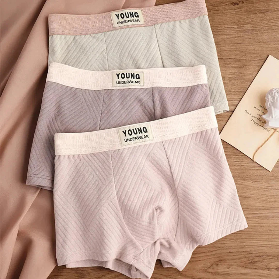 Men's cotton boxers 3-pack moisture-wicking breathable underwear modern comfort fit