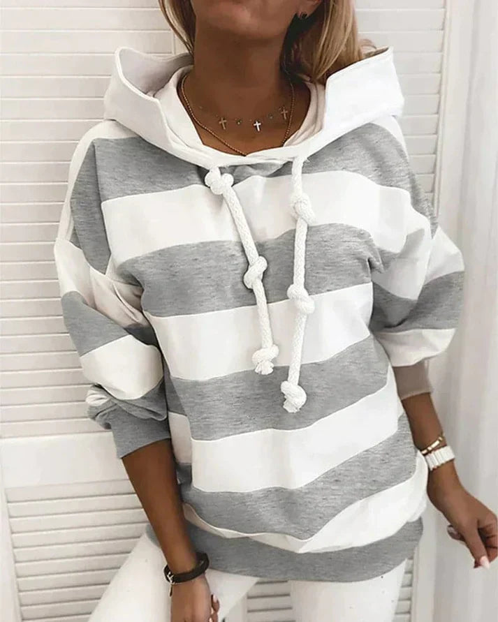 Lara unisex pullover hoodie in neutral tone, relaxed cozy fit with timeless casual everyday style