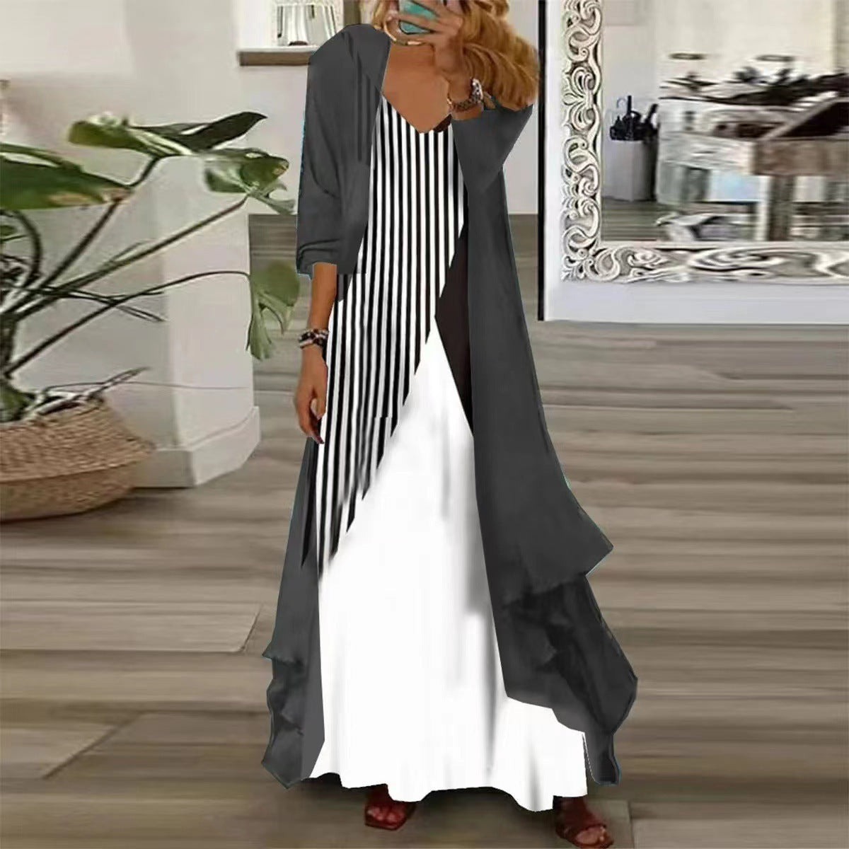 Aurélie floral print maxi dress women flowy lightweight silhouette vibrant blooms outdoor elegance