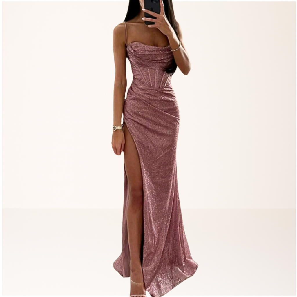 Lola black elegant evening dress women tailored silhouette with flattering lengthening cut