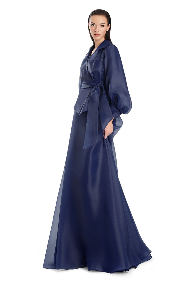 Alexander Daymor 3090S25 elegant mermaid A-line evening gown with coordinating 3/4 sleeve jacket
