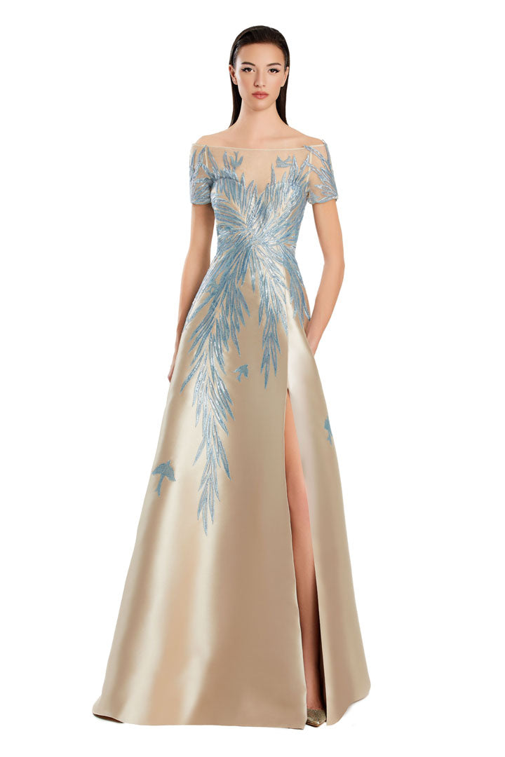 Alexander by Daymor long A-line sequin evening gown in full sequin coverage for gala and weddings