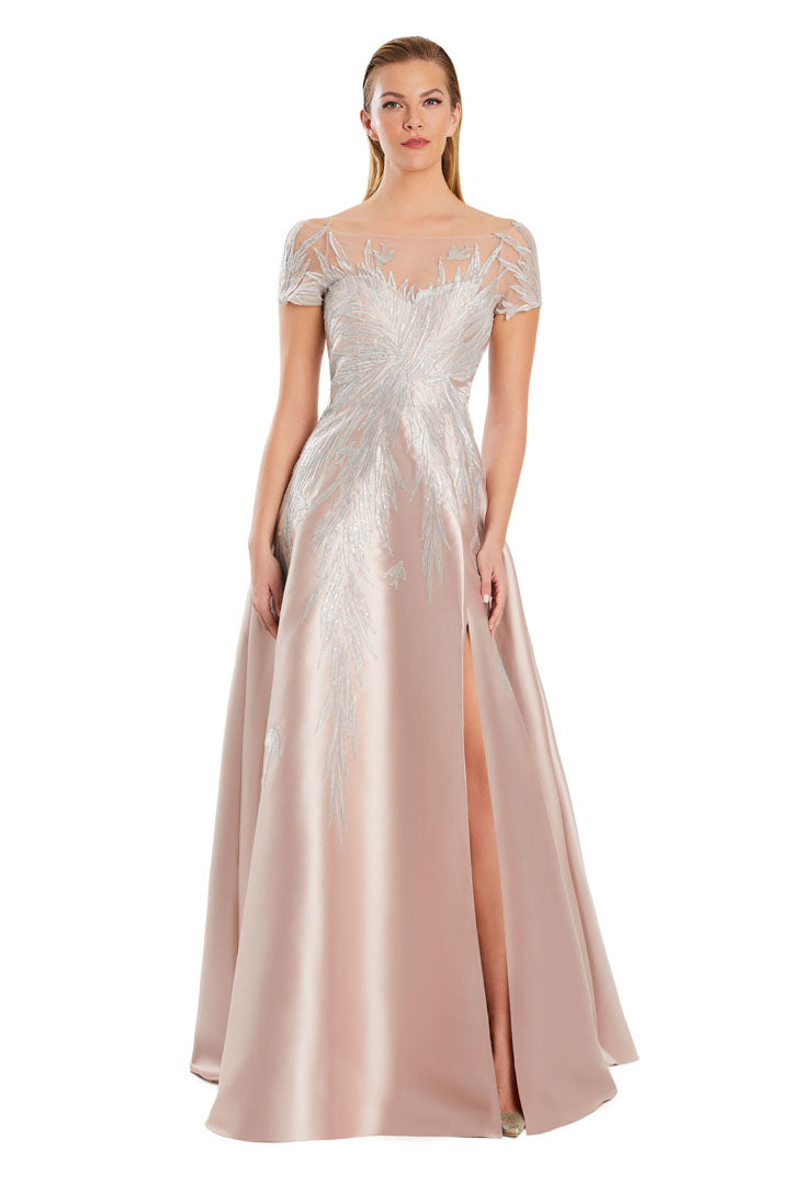 Alexander by Daymor long A-line sequin evening dress in full coverage sparkle for gala events
