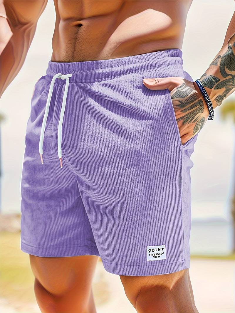 Men's Mason relaxed swim shorts navy blue active beachwear with freedom-of-movement cut