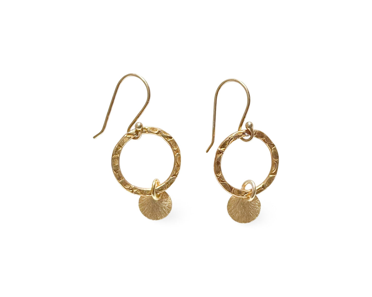 Beatrix | ene Earrings with hammered design - Urbann-Vibe