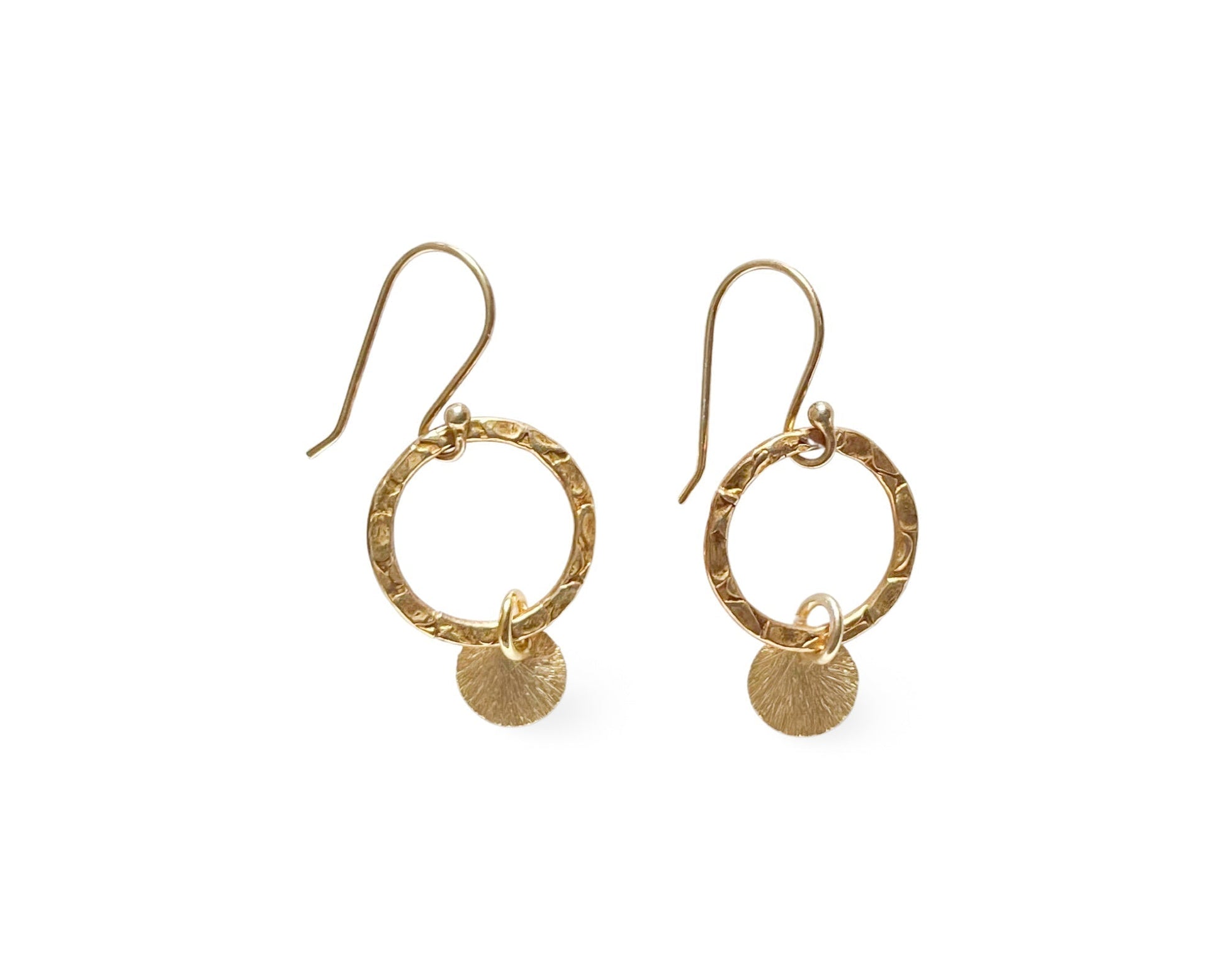 Beatrix | ene Earrings with hammered design - Urbann-Vibe