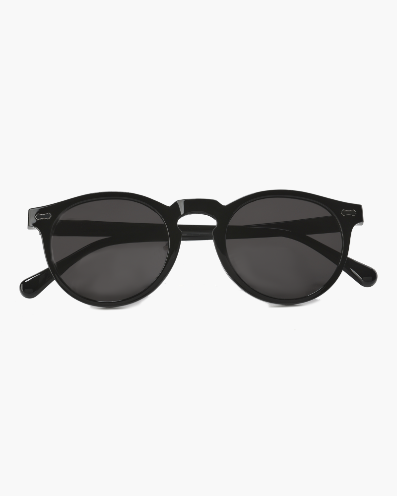 Ezekiel – Retro Round Sunglasses for Men with UV Protection Black - Urbann-Vibe
