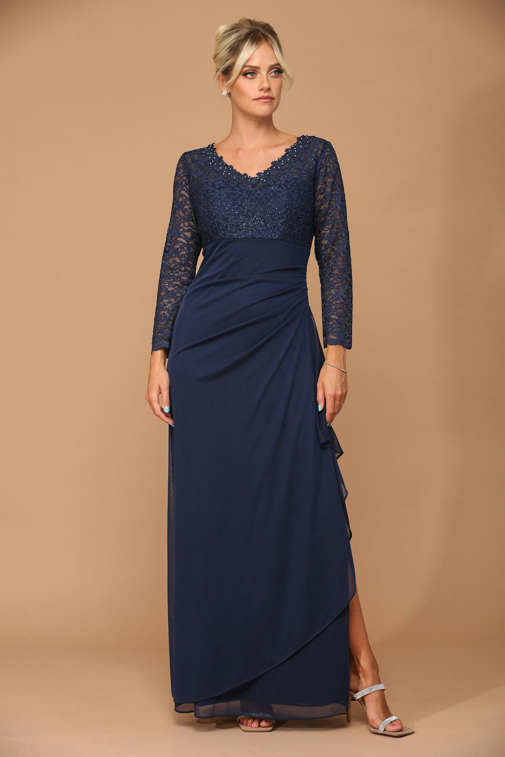 Long Sleeve Formal Mother of the Bride Evening Gown Sale - Urbann-Vibe