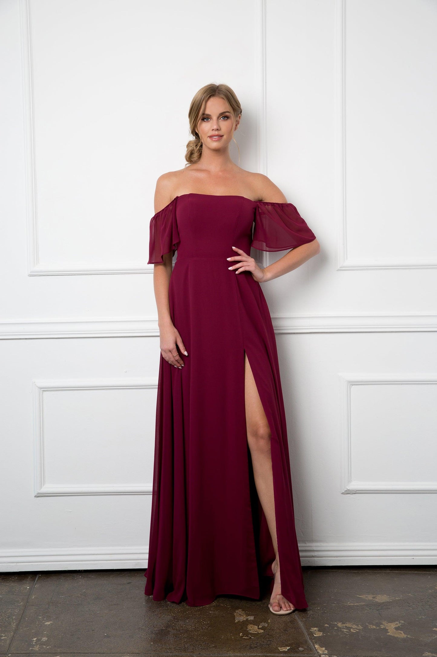 Long Formal Bridesmaids Chiffon Evening Gown Sale - Urbann-Vibe