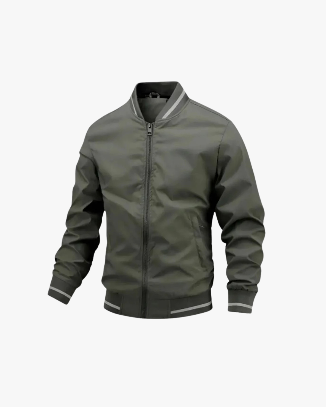Men's classic black bomber jacket tailored fit ribbed collar versatile everyday modern style