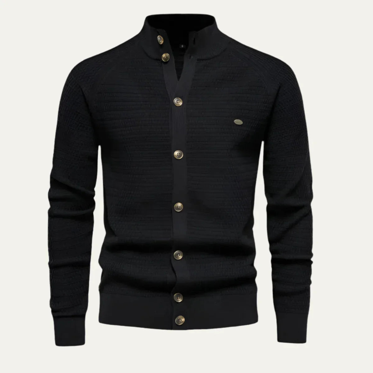 Men's lightweight cashmere cardigan regular fit soft knit layering piece for modern style