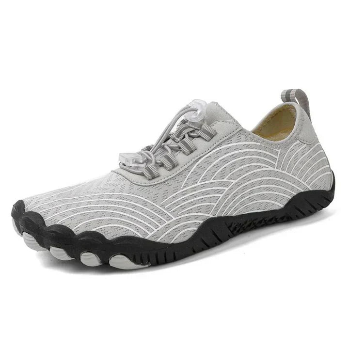 Men's brown earth-tone grounding shoes lightweight flexible barefoot-inspired hiking casual footwear