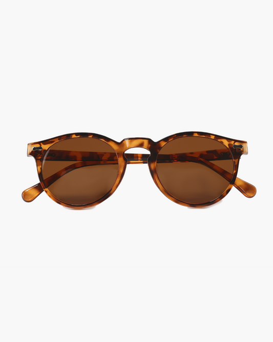 Ezekiel – Retro Round Sunglasses for Men with UV Protection Brown - Urbann-Vibe