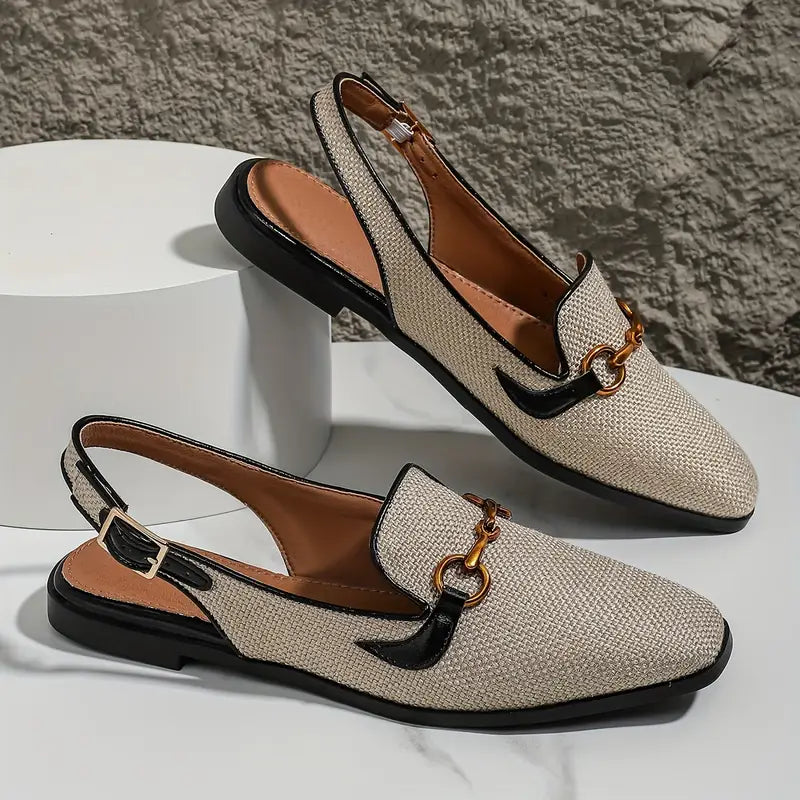 Tuscany women's slingback flats breathable woven upper cushioned insole office-ready everyday style