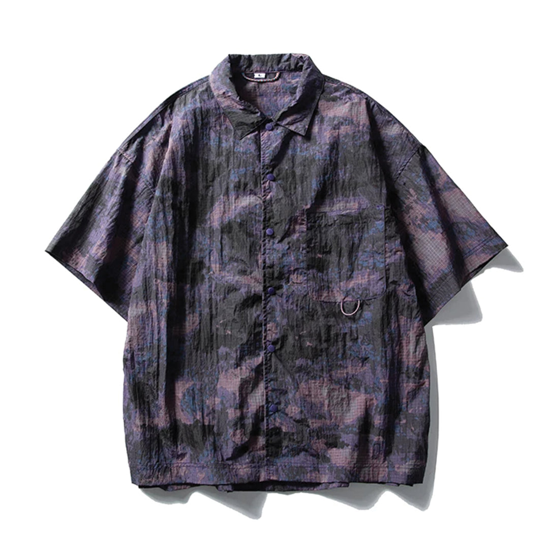 EchoTrek Delta camouflage shirt lightweight water-resistant nylon blend relaxed fit urban outdoor style