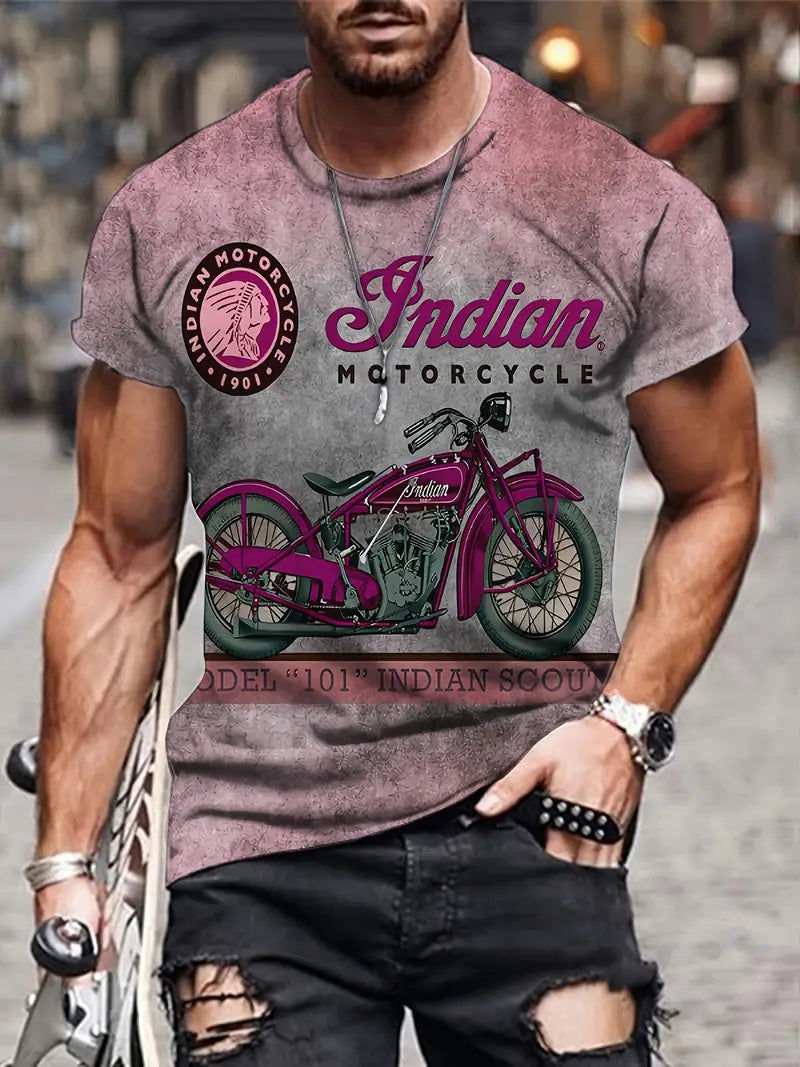 Men's retro graphic tee vintage-inspired print relaxed fit ultra-comfortable casual t-shirt