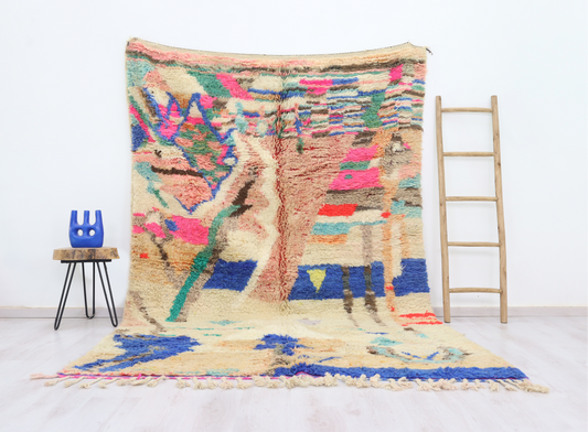 Afella Moroccan Rug 6'6" x 10'1" - Urbann-Vibe