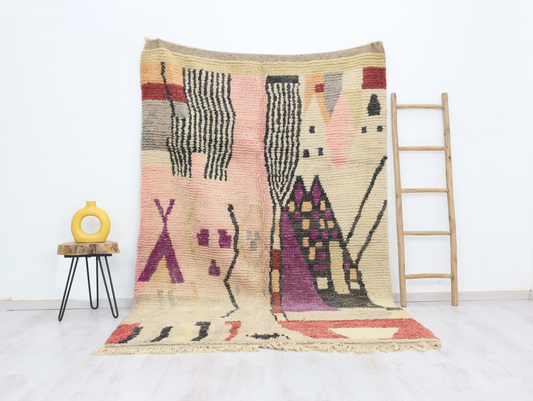 Ghumara Moroccan Rug 5'5" x 8'8" - Urbann-Vibe