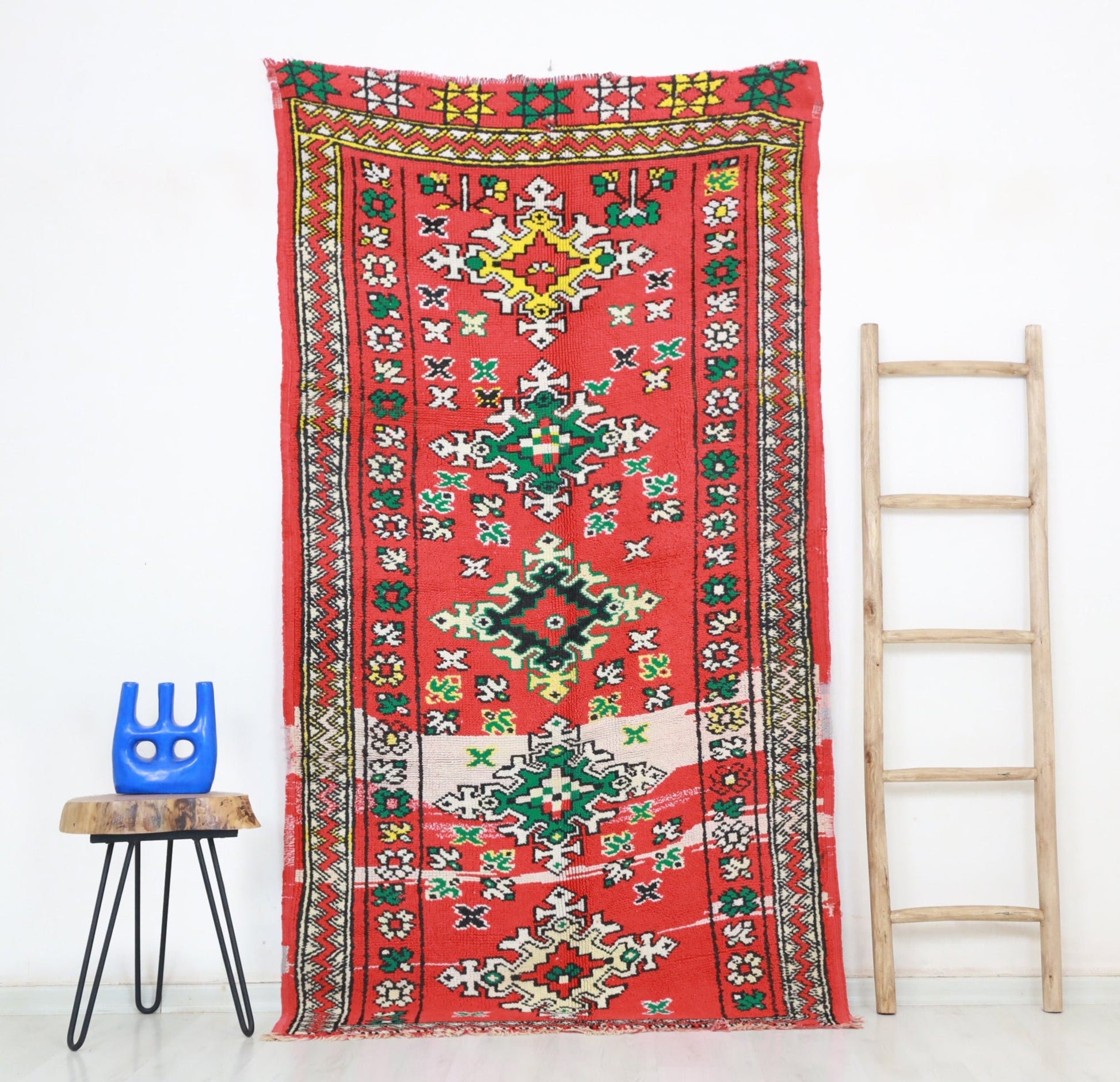 Taous Vintage Moroccan Rug 4'0" x 7'2" - Urbann-Vibe